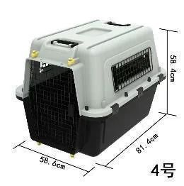 XGH-4 IATA AIRLINE APPROVED PET CARRIER METAL WINDOW WITH 2HANDLE WHEELS PAD 2NEW BOWL SIZE 81.4X58.6X58.4CM